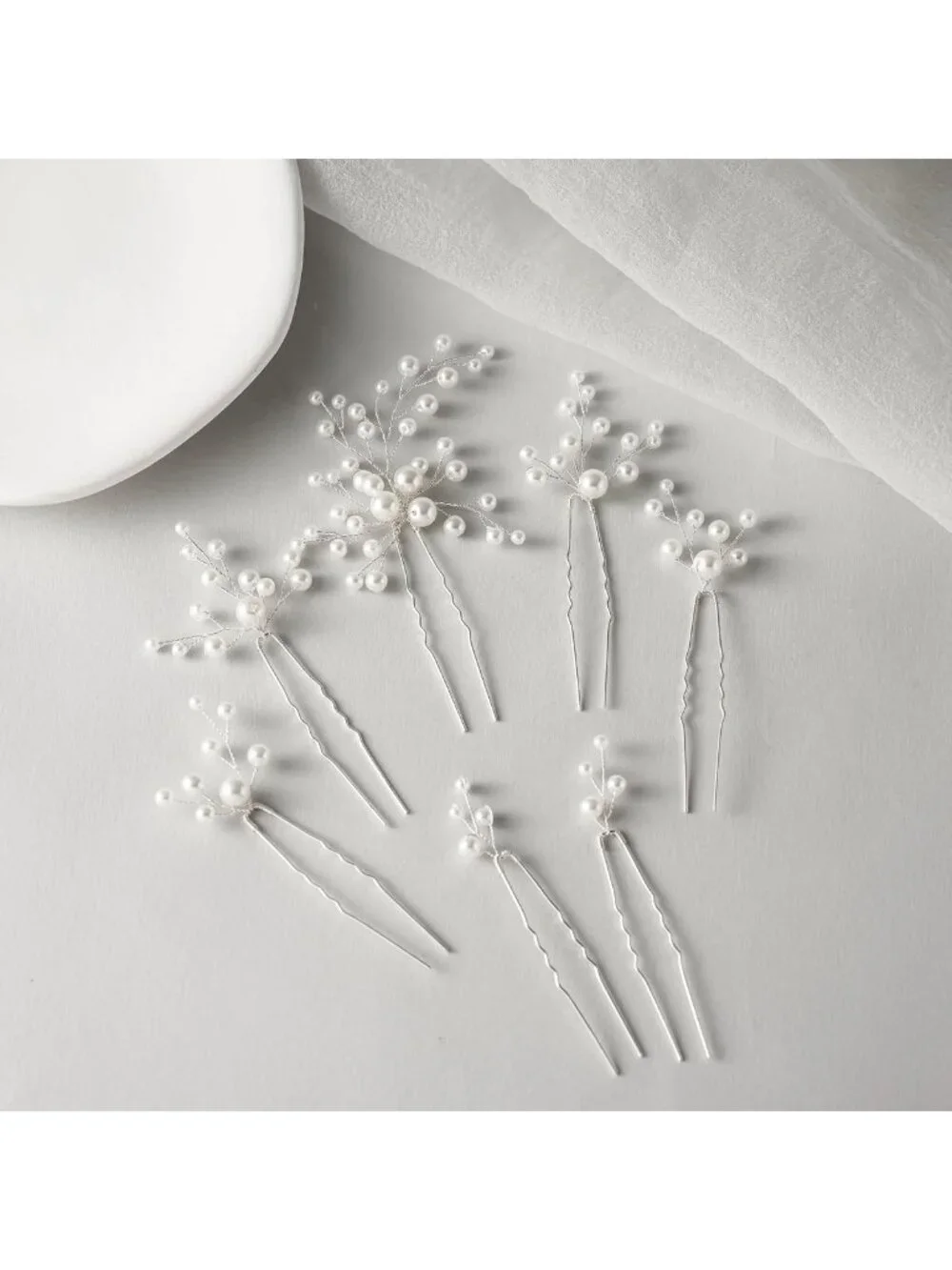 Elegant Pearl Hair Pins Set - 7Pcs Bridal Hair Accessories for Weddings & Events